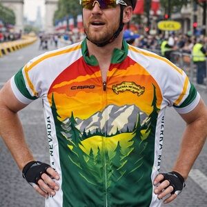 Capo Sierra Nevada Cycling Jersey Men’s XL Slim Fit Italy Full Zip Bicyclist